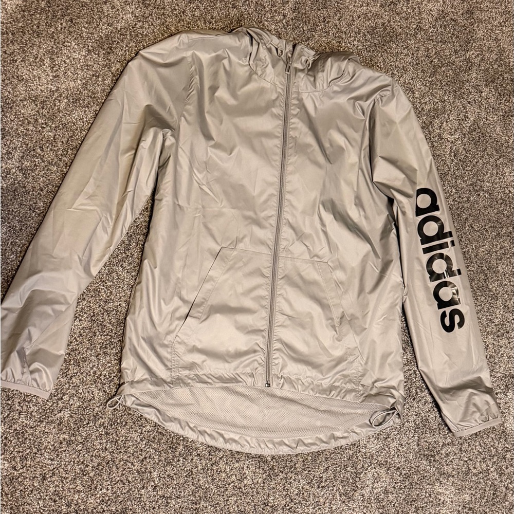 NWOT - Adidas Women's Silver Lightweight Jacket
